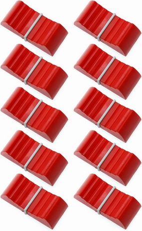 24mmx12mmx11mm Console Mixer Slider Fader Knobs Replacement for Potentiometer Gray Knob 10pcs (Red) mixer console,audio mixing desk,DJ console,