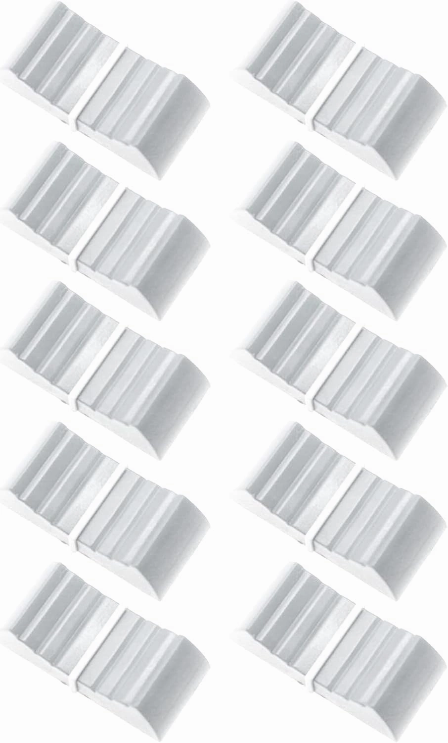 24mmx12mmx11mm Console Mixer Slider Fader Knobs Replacement for Potentiometer Gray Knob 10pcs (White) mixer console,audio mixing desk,DJ console,
