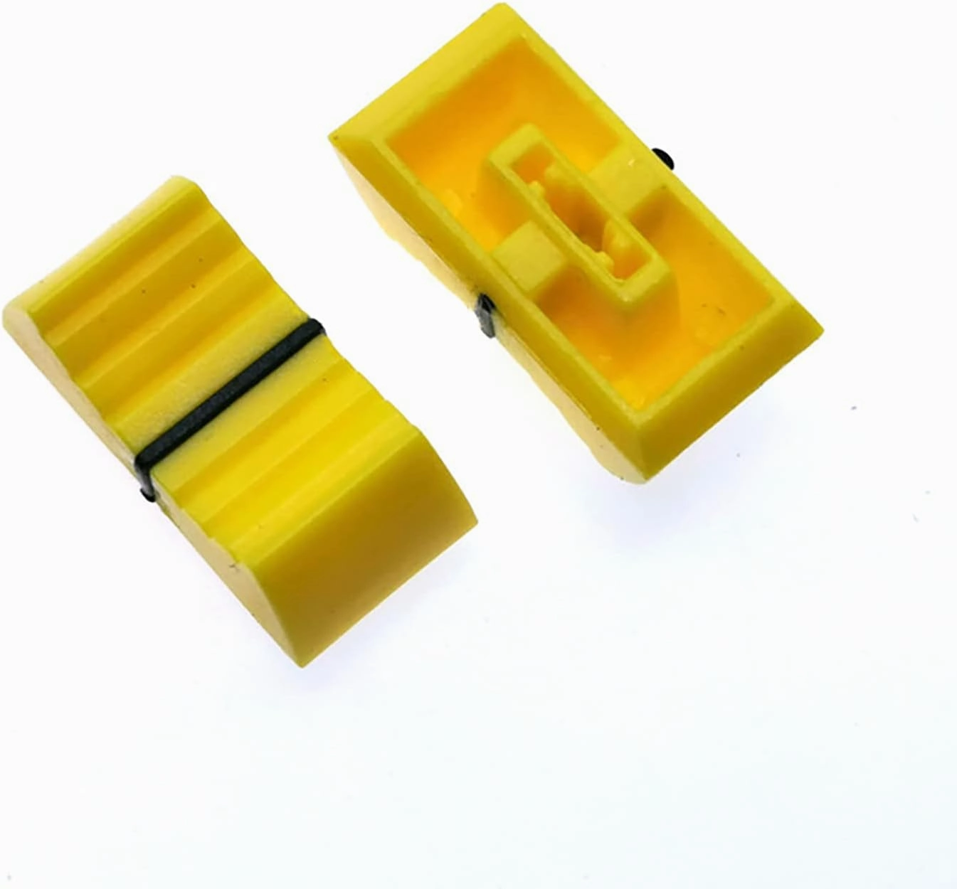 24mmx12mmx11mm Console Mixer Slider Fader Knobs Replacement for Potentiometer Gray Knob 10pcs (Yellow)