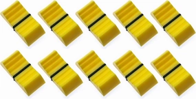 24mmx12mmx11mm Console Mixer Slider Fader Knobs Replacement for Potentiometer Gray Knob 10pcs (Yellow) mixer console,audio mixing desk,DJ console,