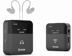 2.4GHz Wireless in Ear Monitor System, 24Bit/48K Mono Stereo Wireless IEM System with Transmitter Beltpack Receiver Auto Pairing, OTG USB Input, for Studio Band Live Performance in-ear monitors,hi-fi IEMs,studio earphones,