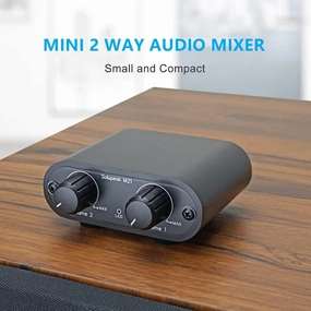 2 Channel 3.5mm Stereo Mini headphone Audio Mixer Audio Mixing Console Powered Mixer M21 mixer console,audio mixing desk,DJ console,
