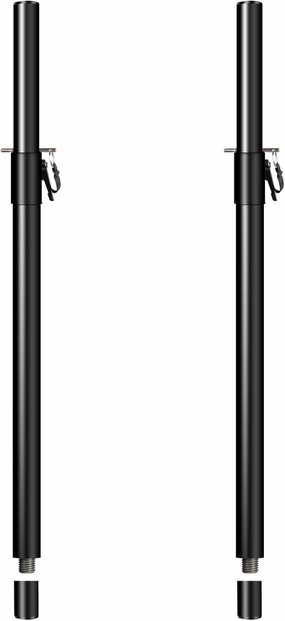 2 in 1 Speaker Pole for Subwoofer, Height Adjustment from 34 to 49 Inch, Fits 35mm and M20 Thread Mount Extender with Safety Pins, 88 LB Load-Bearing 2 Pack speaker stands,monitor stands,floor speaker holders,