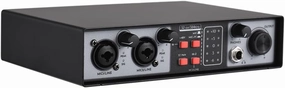2-in 2-out Mixer Recording Sound Card Computer Recording Audio Interfaces Mixing Console Computer Recording Driver Free DJ Microphone Equipment 48V Phantom Power Supply Audio Mixer audio interface,USB interface,music recording input,