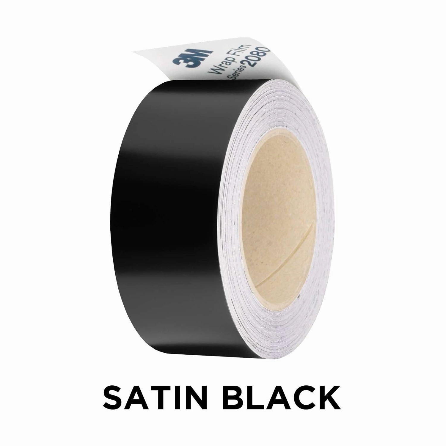 2 inches x 50 Feet Satin Black 3M 2080 Vinyl Wrap Kit for Black Out Chrome Delete Window Trim Door Trim with Tool Kit