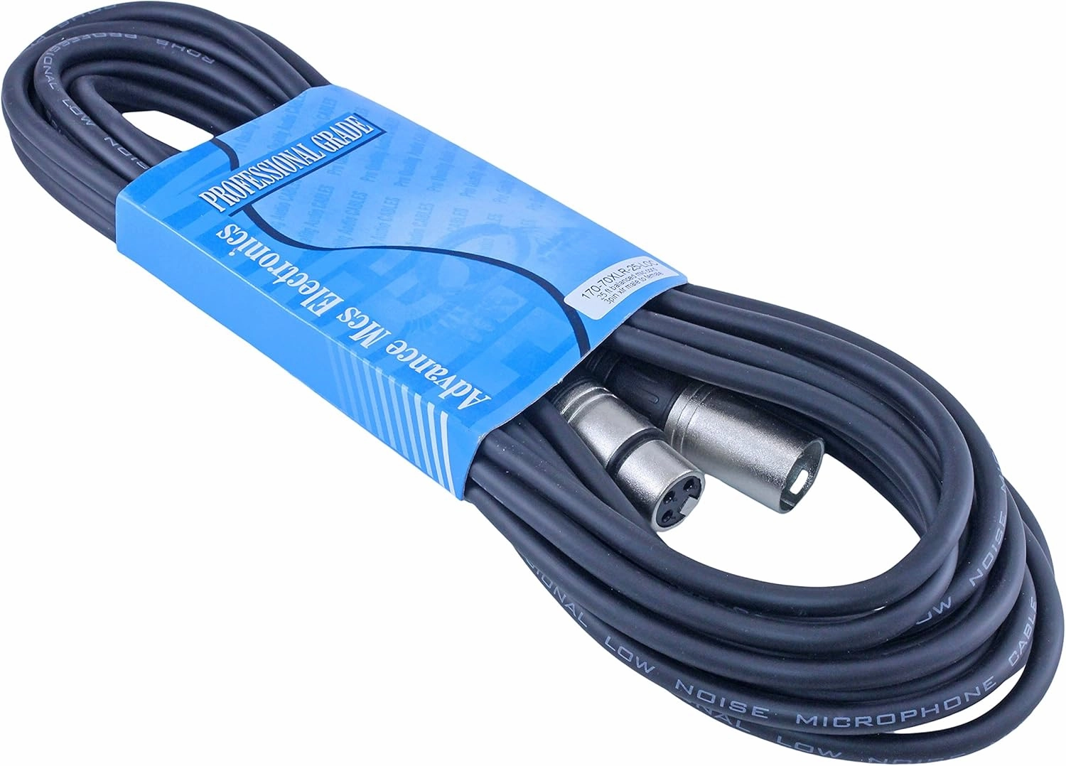 2 Pack 25 Ft Male to Female XLR Shielded Balanced Cables for Powered Speakers speaker cable,audio wire,hi-fi speaker cord,