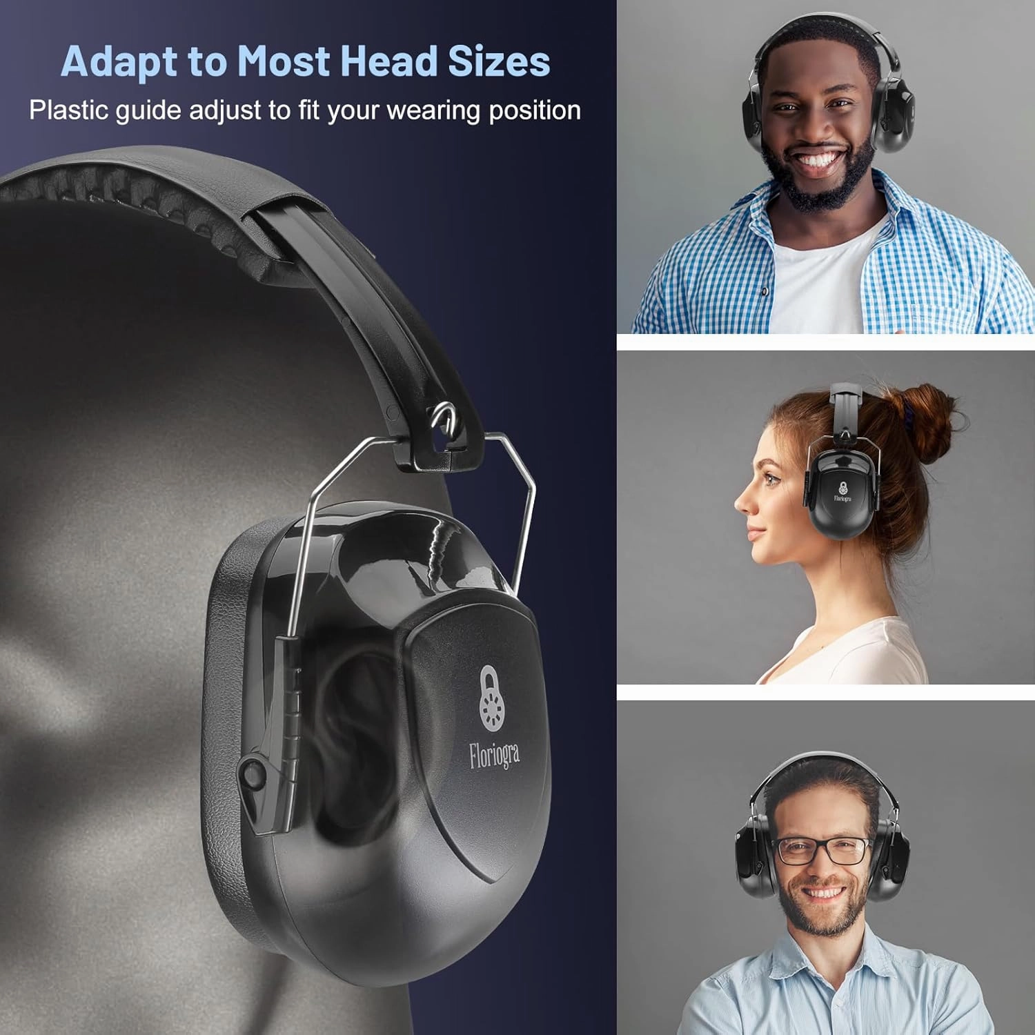 2 Pack 34dB Noise Canceling Headphones For Shooting, Hearing Protection Earmuffs, Ear Protection Headphones, Thickened Headband Ear Muffs For Noise Reduction For Shooting, Construction,Mowing