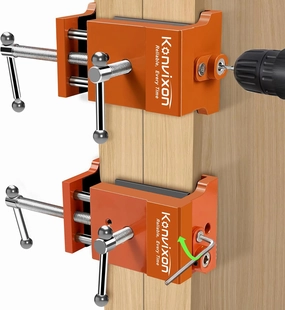 2 Pack Cabinet Clamps with Mini L Hex Key Set,Cabinet Face Frame Clamps with Drilling Hole, 440LBS Gap-Free Claw Clamps for Cabinet, Clamps for Woodworking, Install Cabinets Tools equipment cabinet,AV gear cabinet,component enclosure,