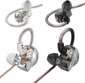 2 Pack in Ear Monitor Headphones, H89 IEM Earphones Wired Earbuds with Microphone for Gaming Music, Powerful Bass Crystal Clear Sound Ear Buds, Earbuds for Computer,School,PC,Students 3.5 Plug in-ear monitors,hi-fi IEMs,studio earphones,