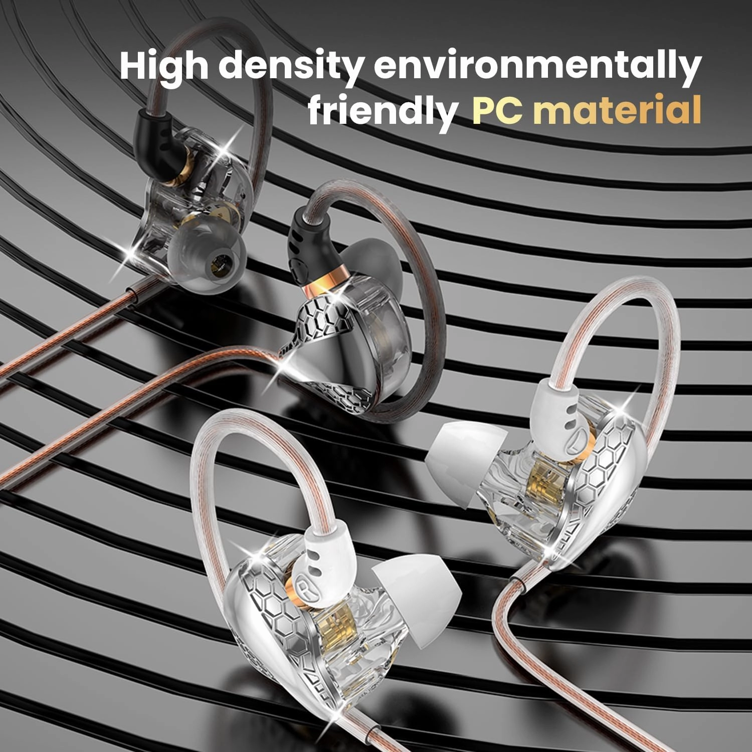 2 Pack in Ear Monitor Headphones, H89 IEM Earphones Wired Earbuds with Microphone for Gaming Music, Powerful Bass Crystal Clear Sound Ear Buds, Earbuds for Computer,School,PC,Students 3.5 Plug