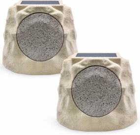 2-Pack Rock Speakers Outdoor Water-Resistant IP44 Solar Powered Patio Speaker with TWS Pair Function and USB Rechargeable for Pool Outside Garden Deck BBQ powered subwoofer,home theater subwoofer,deep bass speaker,