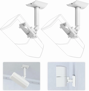 2 Pack Speaker Wall Mount Brackets for Bose UB-20, UB-20 Series II, Wall Mount Ceiling Bracket for Lifestyle 600 ST535 ST525 ST520 535III 525III CM520 SoundTouch JC-II AM6-V AM10-V AM10IV-White soundbar,TV speaker bar,home theater soundbar,