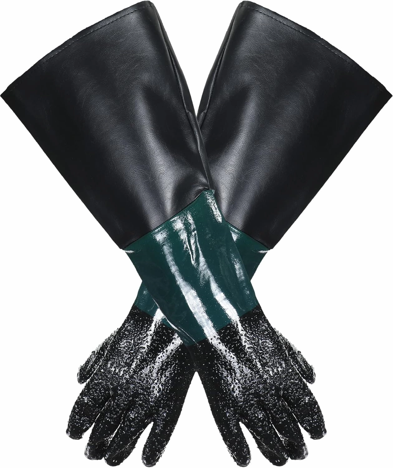 2 Pairs 23.6 Inch Rubber Sandblast Cabinet Gloves Heavy Duty Sandblaster Gloves Large Sand Blast Cabinet Sandblasting Gloves with Particle for Abrasive Sandblasting Equipment Sand Blasting Machine equipment cabinet,AV gear cabinet,component enclosure,