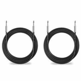 2Pack 25 ft Speaker Cables, True 12AWG Patch Cords, 1/4 Inch Male DJ/PA Audio Speaker Cable 12 Gauge Wire speaker cable,audio wire,hi-fi speaker cord,