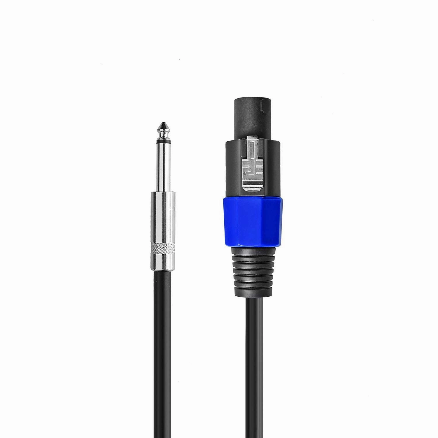 2Pack 50 ft Speakon to 1/4" Male Speaker Cables, Professional 12 Gauge AWG Wire Audio Amplifier Connection Cord, DJ/PA Speaker Cable Wire with Twist Lock.