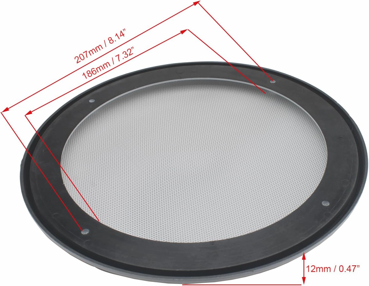 2pcs Round Ceiling Speaker Grill Covers for 8 Inch Speaker with Screws(White)