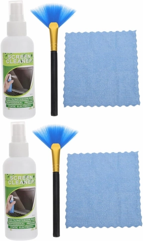 2Sets Vinyl Record Cleaning Kit of Includes Cleaning Agent Brush and Wiping Cloth for Deep Clean of and Discs Turntable Maintenance Essentials record cleaning kit,vinyl cleaner,stylus brush set,