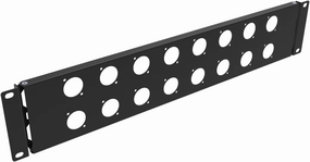 2U Hinged Rack Component Panel with 16 D-Series Punch-Out Holes for 19 inches AV, Sound, Computer Equipment Racks (2U16DBP) audio rack,hi-fi component stand,media shelf,