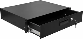 2U Rack Mount Drawer Server Cabinet Case for 19 Inch AV/Network/DJ Equipment Lockable Deep Drawer with Key music server,hi-fi media server,digital audio storage,
