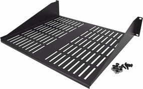 2U Rack Shelf - 15" Deep - Steel - Vented Rack Shelf - Rack Mount Shelf - Server Rack Shelf - Cantilever Shelf music server,hi-fi media server,digital audio storage,