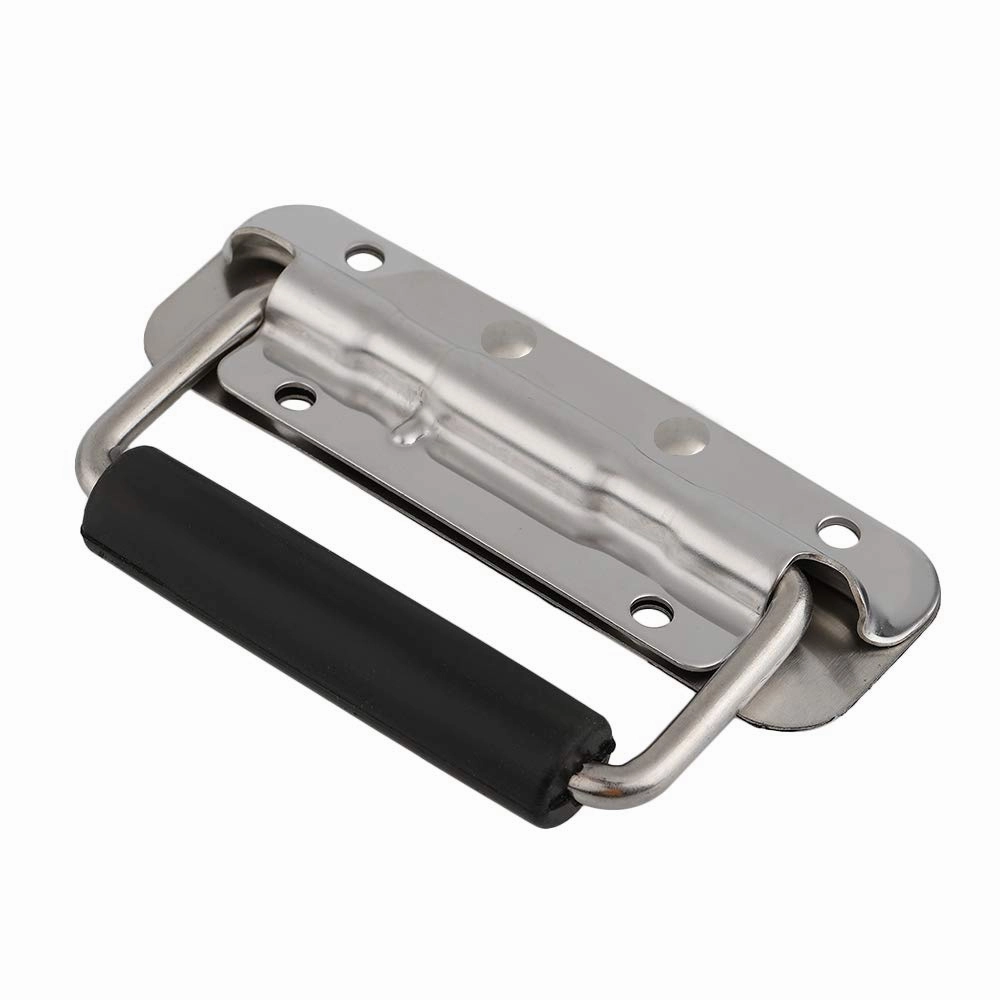 304 Stainless Steel Handle Spring Loaded Case Folding Handle 2 Pcs 100mm 122mm 140mm for Electric Cabinet Equipment Box Air Box and So On (140mm)
