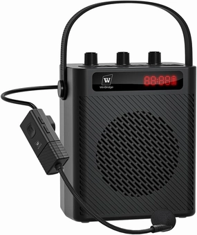 30W Wireless Voice Amplifier with Headset Microphone, Portable Bluetooth 5.3 PA System for Teachers, Personal Rechargeable Megaphone with Speaker for Teaching and Speaking in Classrooms s93 power amplifier,stereo amp,hi-fi power amp,