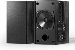 30W X 2 Powered Bookshelf Speakers - 3.5-RCA Input for Turntable, TV, PC, Record Player Speakers with 4 Inch Woofer & Wall Mounted bookshelf speakers,compact stereo speakers,hi-fi shelf speakers,