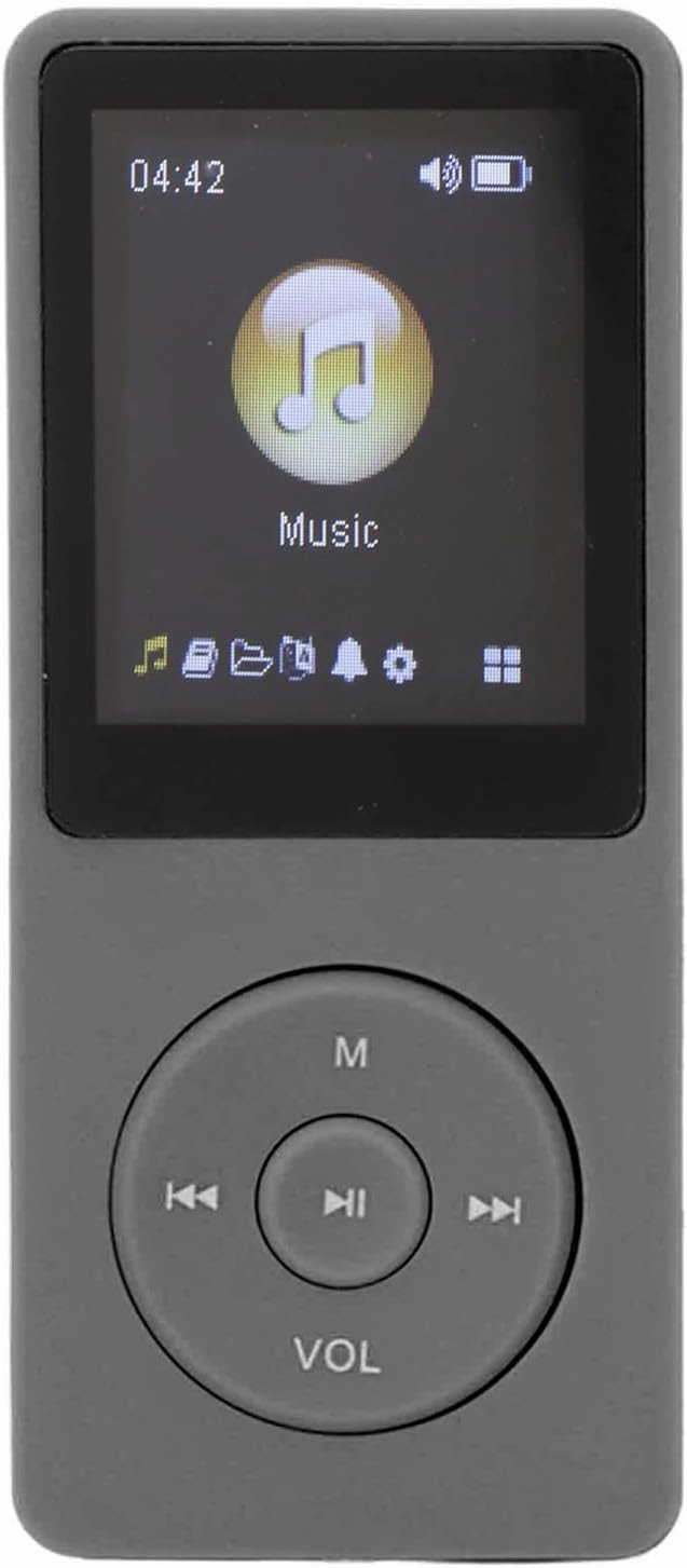 32G MP3 Player, 1.8 Inch Screen MP3 MP4 Player for Sports Studying, Support MP3 WMA FLAC APE AAC OGG and ACELP, Earphone Included (Black) hi-res portable player,digital audio player,DAP lossless,