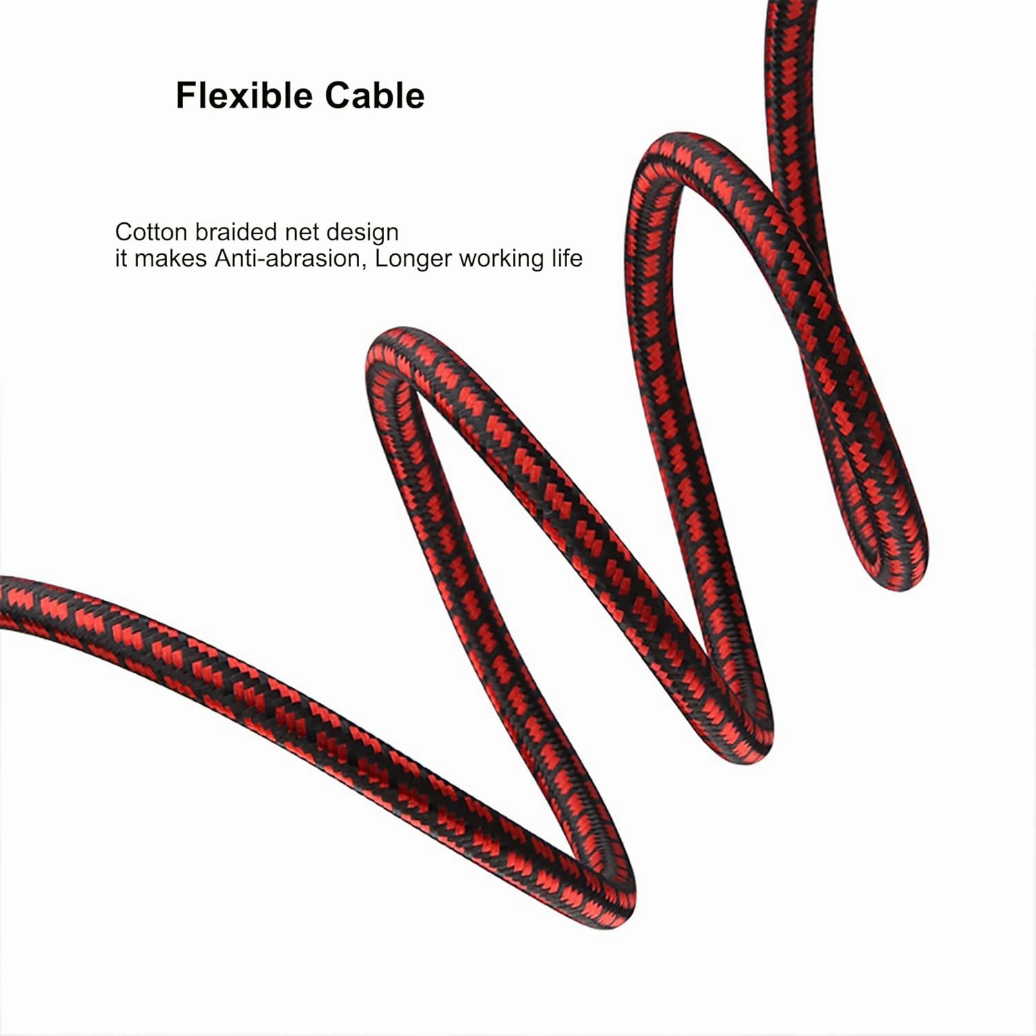 3.5mm to 2 RCA Audiophile Audio Cable Stereo Braided Gold Plated Oxgen-Free Copper Core for Smartphones Tablets Speakers Home Theater (Right Angle 3.5mm, 16.4FT)
