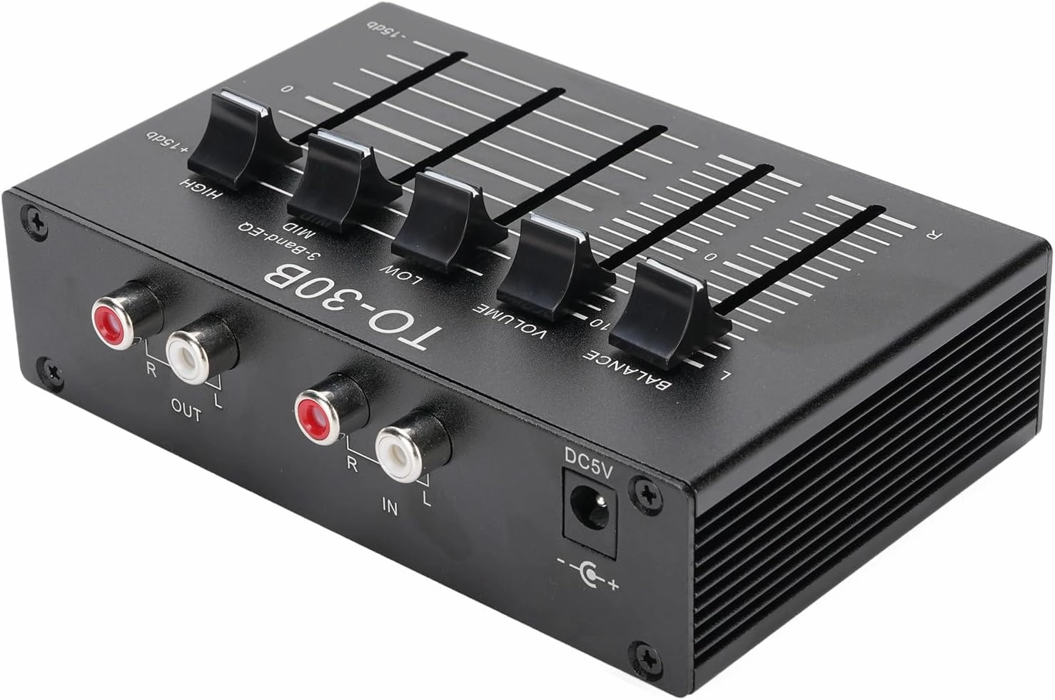 3 Band EQ Phono Preamp for Turntable, 12dB Gain HIFI Sound, Aluminum Alloy Low Noise Design, 5V Powered with Volume and Balance Control balanced output player,audiophile player,hi-res digital player,