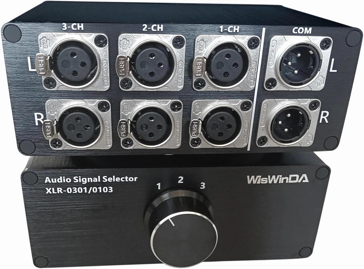 3-IN-1-OUT XLR Pro Audio Switch Balanced Audio Converter 3 Channel HiFi Stereo Passive Audio Selector Switcher Box No Loss Switching Aluminum Shell Quality XLR Connector (3-IN-1-OUT) balanced output player,audiophile player,hi-res digital player,