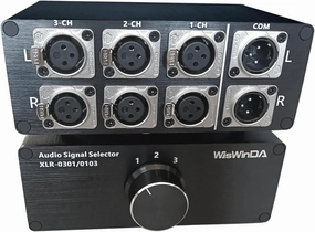 3-IN-1-OUT XLR Pro Audio Switch Balanced Audio Converter 3 Channel HiFi Stereo Passive Audio Selector Switcher Box No Loss Switching Aluminum Shell Quality XLR Connector (3-IN-1-OUT) balanced output player,audiophile player,hi-res digital player,