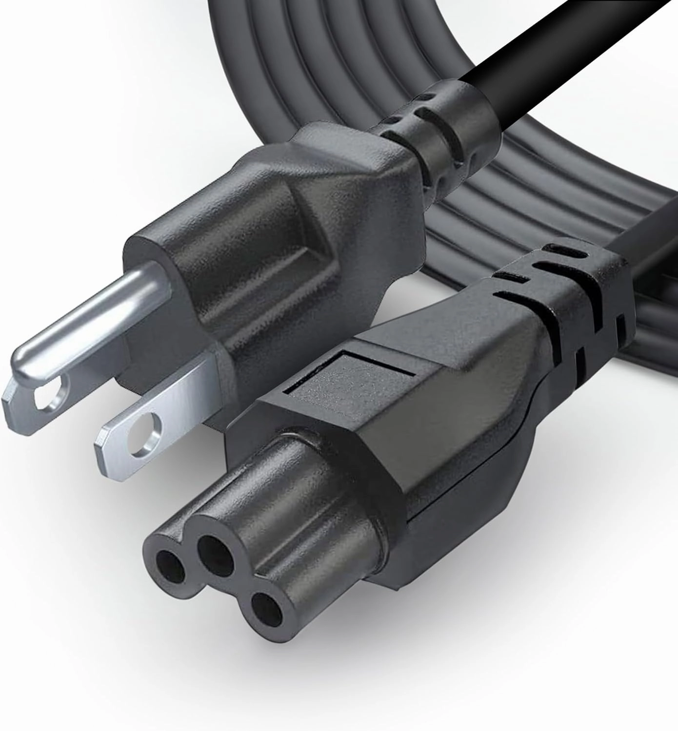 3 Prong AC Laptop Power Cord 5Ft Universal Power Cable | 125V | for Dell HP LG Lenovo Asus Acer Toshiba Sony Laptops/Notebooks, Monitors, Printers, Scanners NEMA 5-15P to C5 Power Cable power cord,hi-fi power cable,AC power lead,