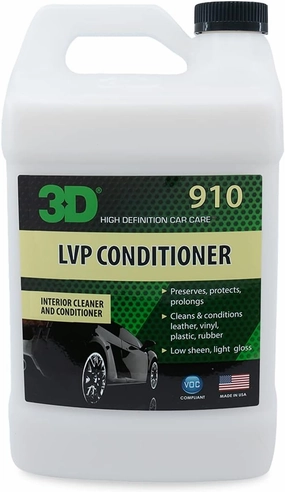 3D Leather, Vinyl & Plastic Conditioner | Restores, Conditions & Protects Car Interiors | Non-Greasy UV Protection for Seats, Steering Wheels, & Trim |1 Gallon vinyl accessories,turntable parts,record player tools,