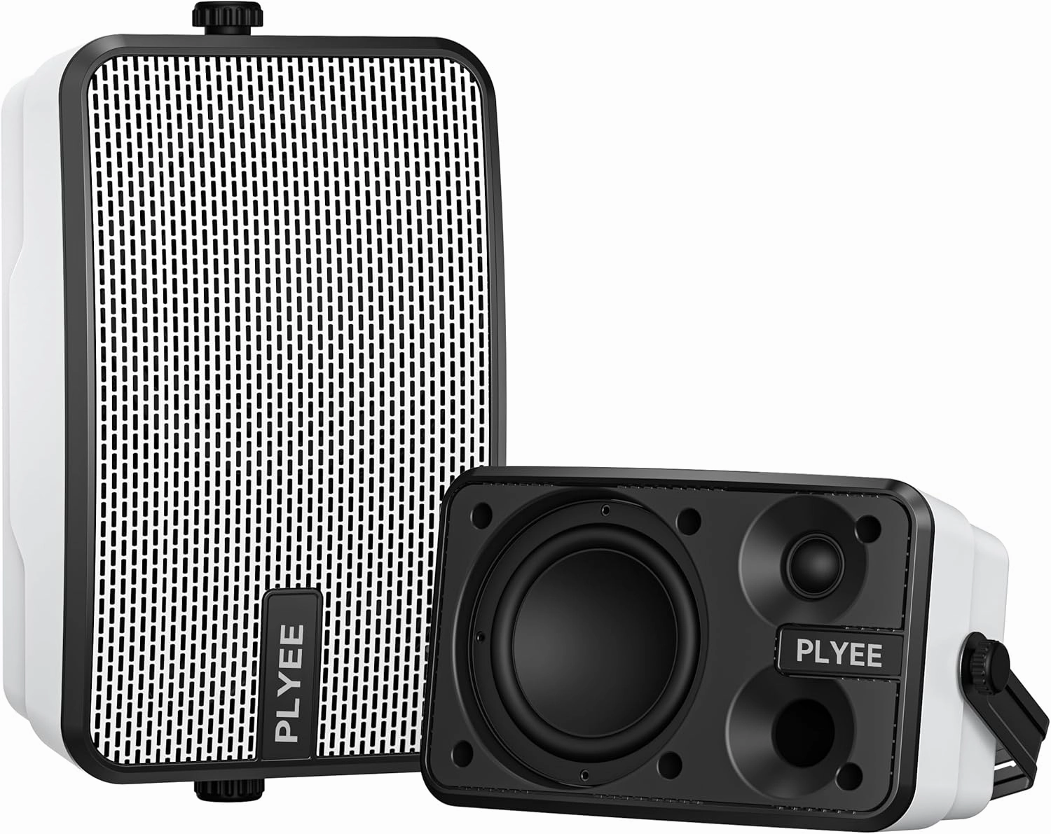 400W Outdoor Bluetooth Speakers, Wireless Sync Between Speakers, IPX5 Waterproof, Powerful Bass, Wall Mount for Patio, Porch, Gazebo, Garage, 2-Pack, White(MZ-621) wireless speakers,portable Bluetooth speaker,multiroom speaker,