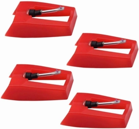 4 Pack Ruby Record Player Needle Turntable Stylus Replacement for ION Jenson Crosley Victrola Sylvania Turntable Phonograph LP Vinyl Player More Brand turntable cartridge,phono cartridge,MM MC stylus,