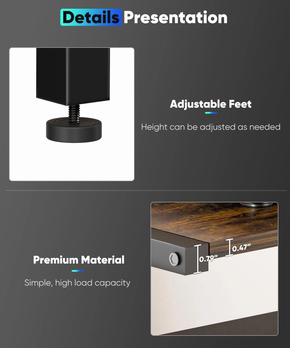 4-Tier Wooden Media Stand, AV Media Stand Corner Shelf for TV Accessories/Audiovisual Equipment/Optical Disc/PS4, Audio Storage Rack for Living Room, Gaming Room, Music Studio, Black