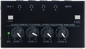 4 Way 6.35mm TRS or 3.5mm HiFi Audio Mixer Headphone Amplifier Splitter 1 In 4 Out 1 In 2 Out Mixer Controller Cell Phone Computer External 4 Port Audio Headphone Stereo Amplifier Speaker headphone amplifier,portable amp,desktop headphone amp,