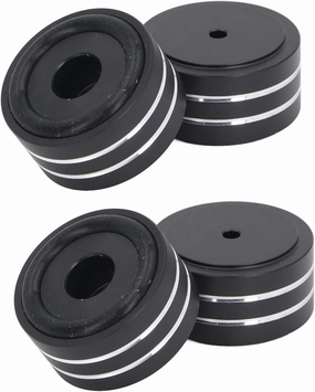 4PCS Aluminum Alloy Speaker Isolation Feet with Non Slip Base, Shock Absorbing Vibration Dampeners for Audio Equipment CD Player Turntable Amplifier, HiFi Spring Anti Resonance isolation pads,speaker feet,vibration dampeners,