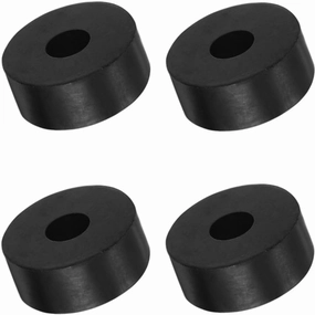 4Pcs Rubber Isolation Pads OD 1" (25mm) ID 0.4"(10mm) Thick 0.4"(10mm) Black Round Rubber Washer Anti Mechanical Damping Pads isolation pads,speaker feet,vibration dampeners,