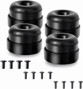 4Pcs Subwoofer Isolation pad Subwoofer Isolation System Compatible with Nearly Every subwoofer Brand and Model Black isolation pads,speaker feet,vibration dampeners,