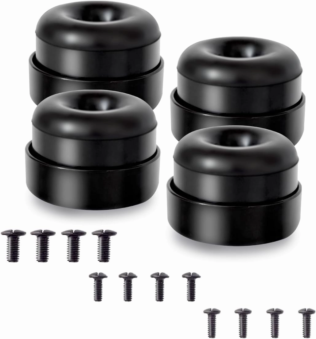 4Pcs Subwoofer Isolation pad Subwoofer Isolation System Compatible with Nearly Every subwoofer Brand and Model Black isolation pads,speaker feet,vibration dampeners,