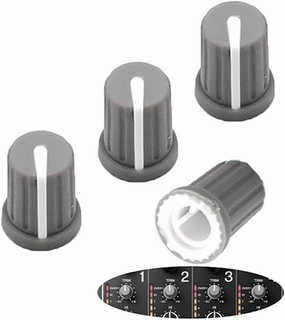 4pcs TRIM Rotary Knobs Replacement for Equalizer Potentiometer GAIN Volume Fader Knob Cap Controller Mixer Console Pioneer 700 750 800 850 900NEXUS 900SRT 900NXS2 20002000NEXUS (Grey TRIM) mixer console,audio mixing desk,DJ console,