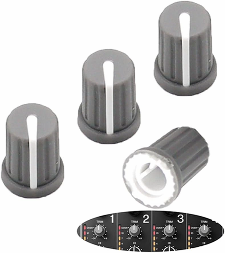 4pcs TRIM Rotary Knobs Replacement for Equalizer Potentiometer GAIN Volume Fader Knob Cap Controller Mixer Console Pioneer 700 750 800 850 900NEXUS 900SRT 900NXS2 20002000NEXUS (Grey TRIM) mixer console,audio mixing desk,DJ console,