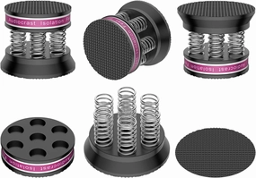 4px Spring Speaker Spike Pads, Isolation Stand Feet, Aluminum Non-Slip Speaker Floor Protectors, Sound Dampening Anti Vibration Speaker Base Pad for HiFi Amplifier/DAC/Turntable/Player isolation pads,speaker feet,vibration dampeners,