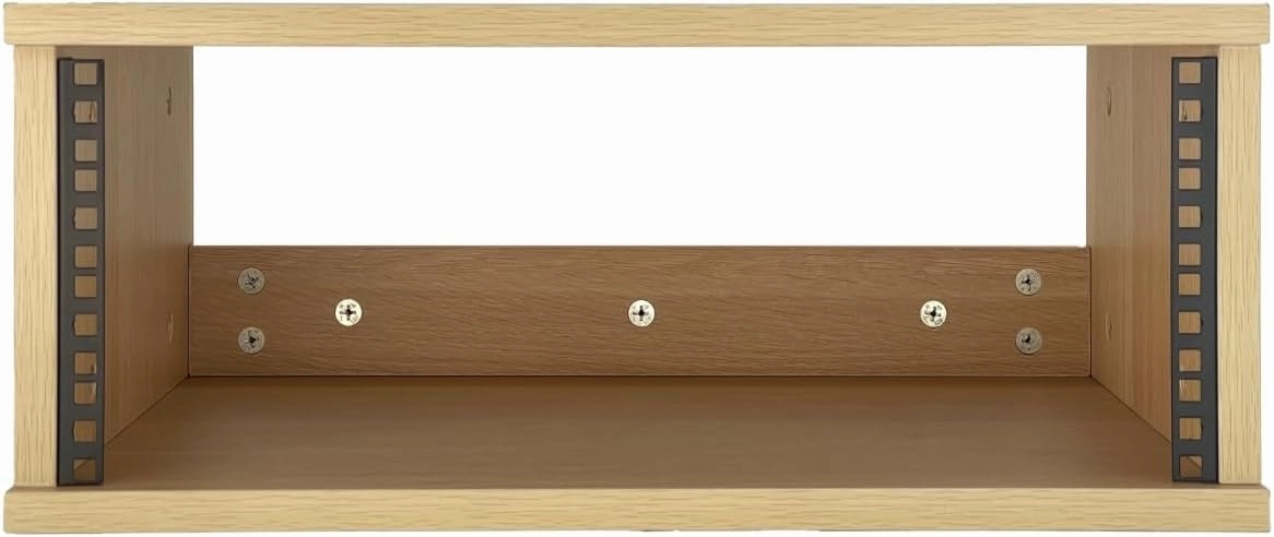 4U Wooden Desktop Studio Rack, Standard Rack for Equipment in Golden Oak Finish,The Perfect Solution for Keeping Your Studio Tidy and Organized audio rack,hi-fi component stand,media shelf,
