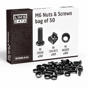 50 Pack of Black M6 Cage Nuts & Screws for Rack Mount Equipment Server 19" and 10" Cabinet, Patch Panel, Server Shelves Fixing & Installation Screws & Cage Nuts Wall Mount Server Network Enclosure equipment cabinet,AV gear cabinet,com