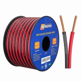 50FT 14 Gauge Speaker Wire 2 Conductors Red Black Cable Hookup LED Lighting Strips Electrical Wire Extension Cord 14/2 Gauge Wire Copper Clad Aluminum 12V/24V DC Cable Flexible Extension Cord speaker cable,audio wire,hi-fi speaker cord,