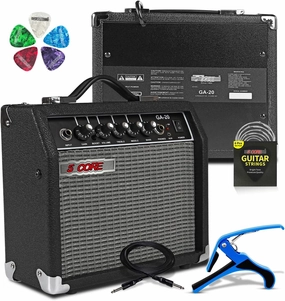 5 Core Guitar Amp 20W Amplifier for Electric Bass Acoustic Practice Amps Small Portable Mini Amplificador para Bajo with Built in Effects - GA 20 BLK balanced output player,audiophile player,hi-res digital player,