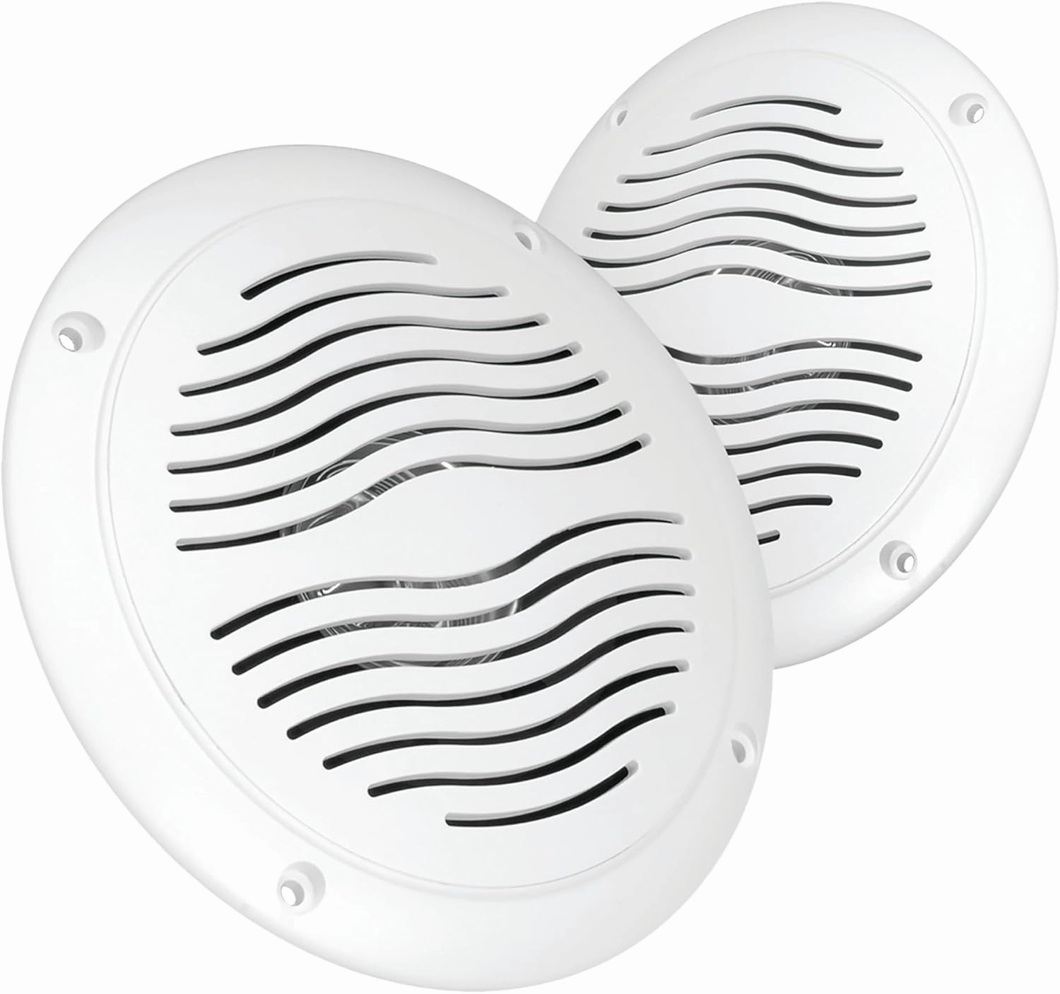 5-inch Water Resistant Outdoor Speakers, Dual Cone, 25W Peak Power, Marine and RV Compatible (White) outdoor speakers,weatherproof speakers,patio audio system,